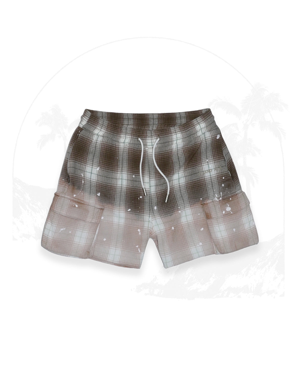 “Off Shore” Ombre Bleached Cargo Shorts