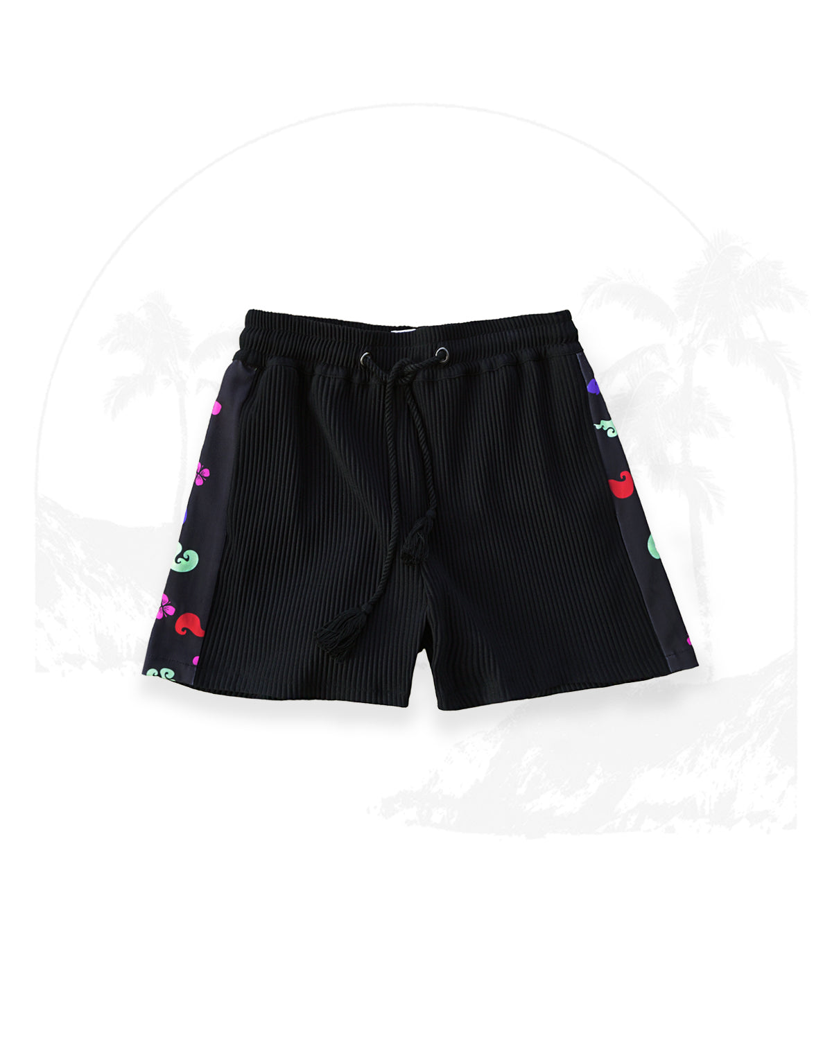 “Lounger” Pleated Short (Black)