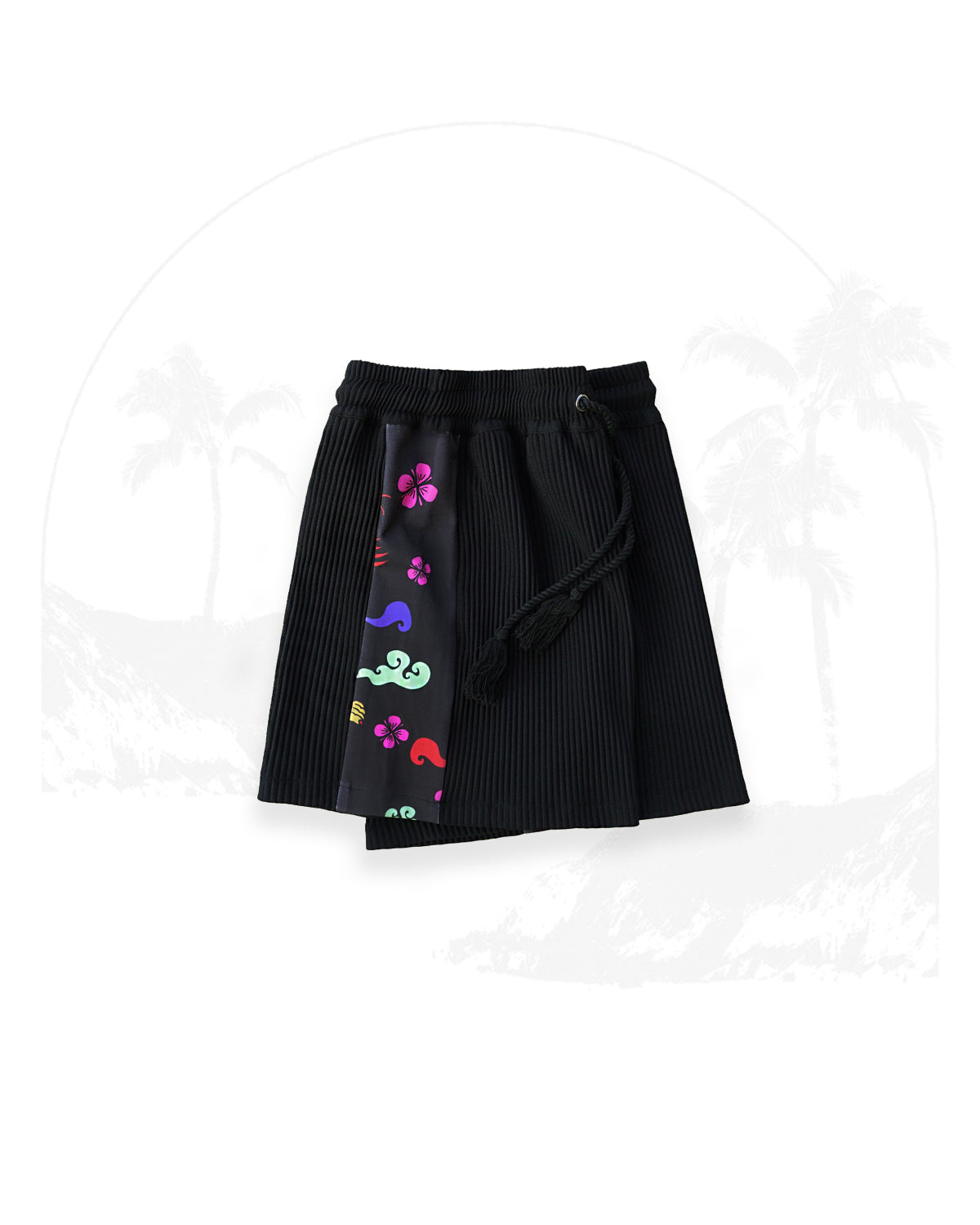 “Lounger” Pleated Short (Black)