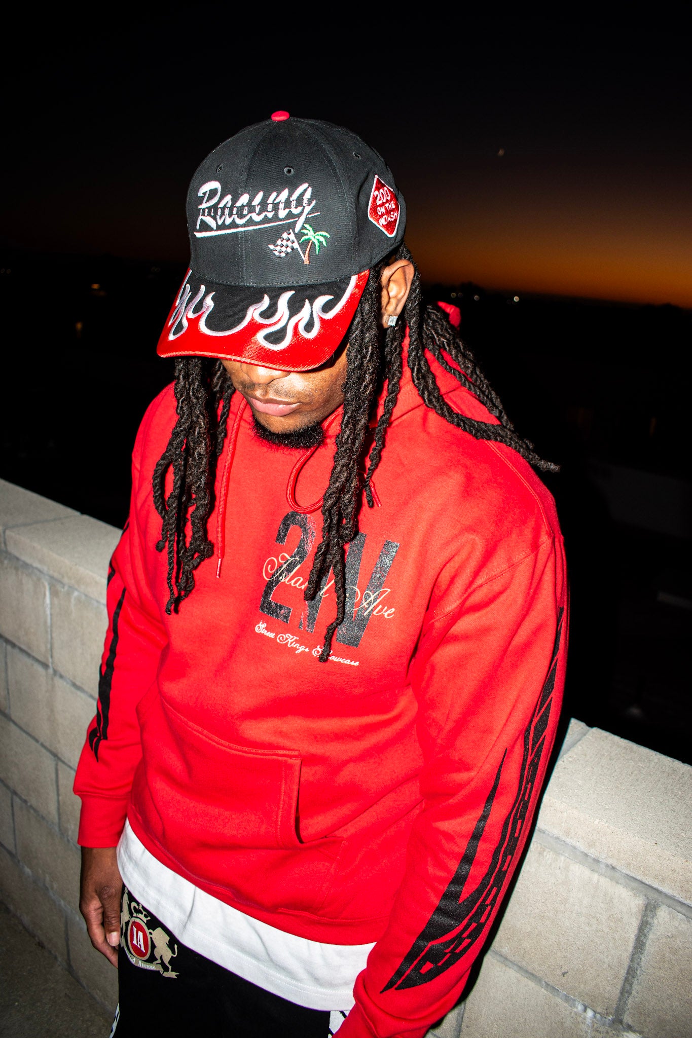 Indy 500 Flames Hat - Red