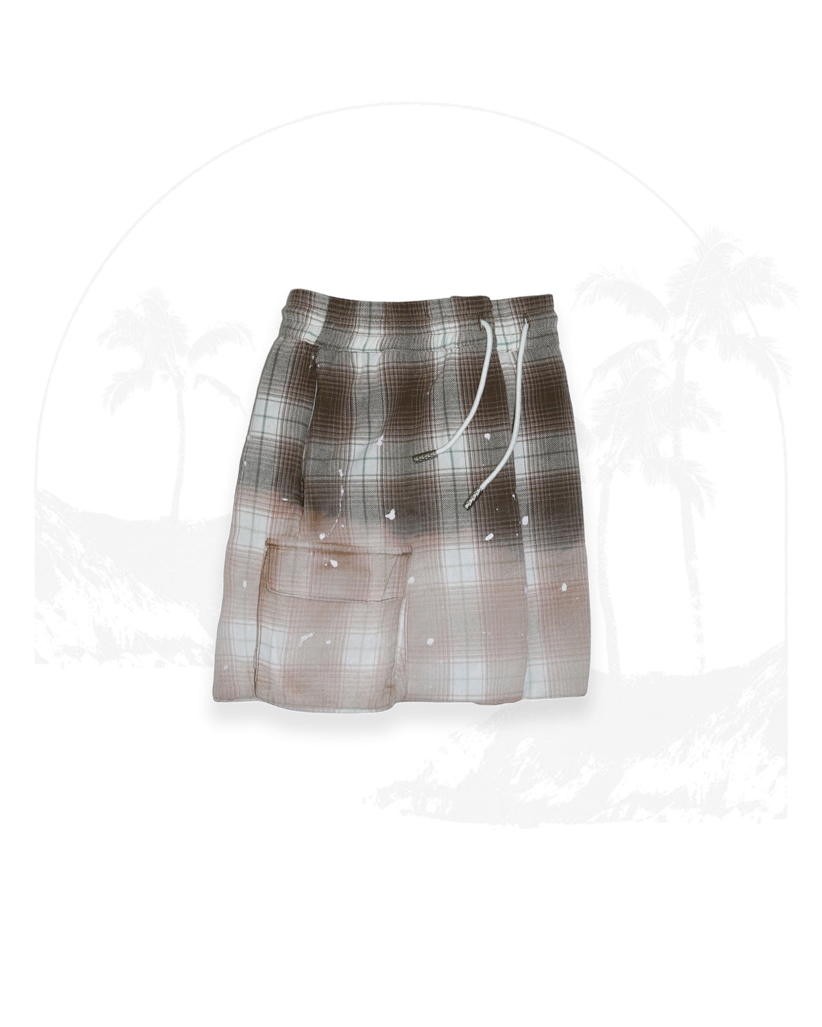“Off Shore” Ombre Bleached Cargo Shorts