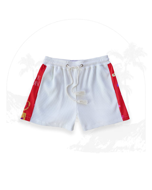 "Lounger” Pleated Short (White)